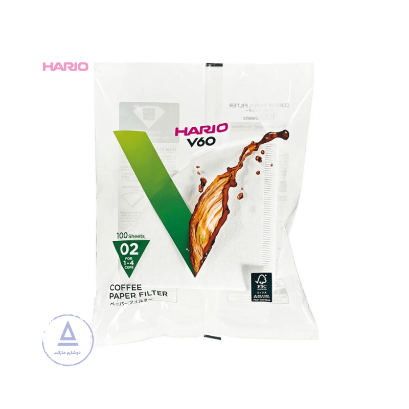 فیلتر کاغذی هریو Hario V60 No:02 Dripper Filter ساخت ژاپن اورجینال